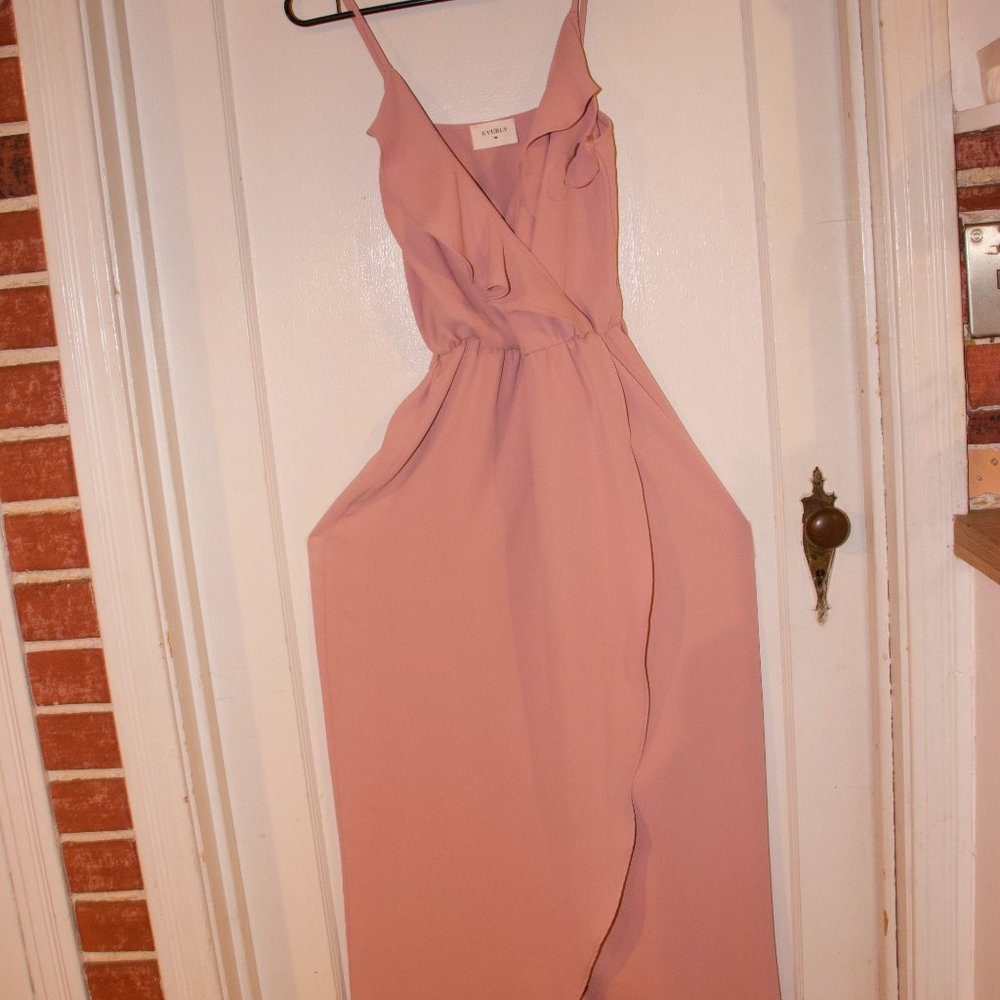 Everly pink wrap dress